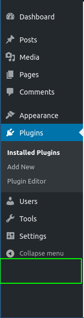 custom-menue for wordpress admins